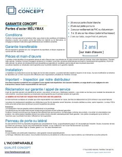 Garantie de portes d’acier