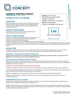 Garantie de fenêtres PVC & hybrides