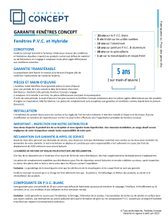 Garantie des fenêtres