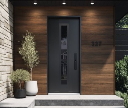 Porte d'acier contemporaine : Solstice