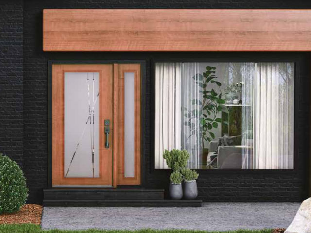 Vitrail de porte Timber